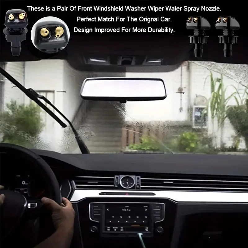 Car Auto Windshield Washer Hose Wiper Blade Pipe Jet Spray Nozzle Water