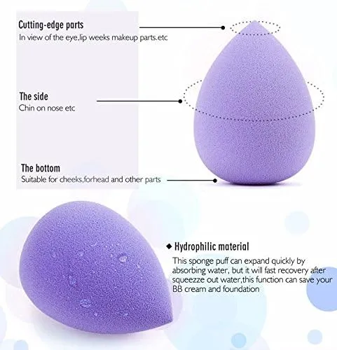 Face Makeup Puff Blending Foundation Cream Powder Cosmetic Puff Water Drop Shape Soft Makeup Sponge