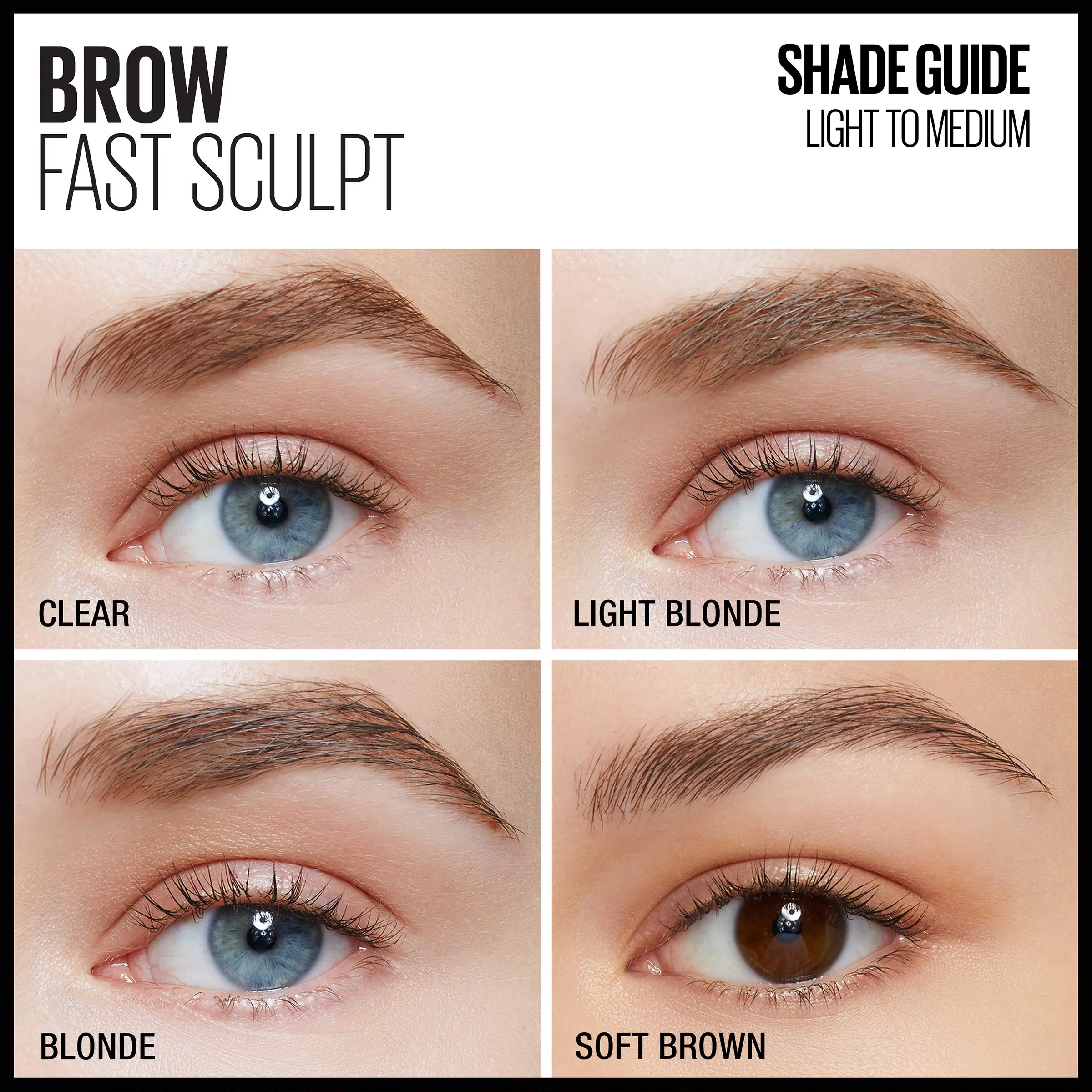 Maybelline Brow Fast Sculpt, Shapes Eyebrows, Eyebrow Mascara Makeup, Blonde, 0.09 Fl. Oz.