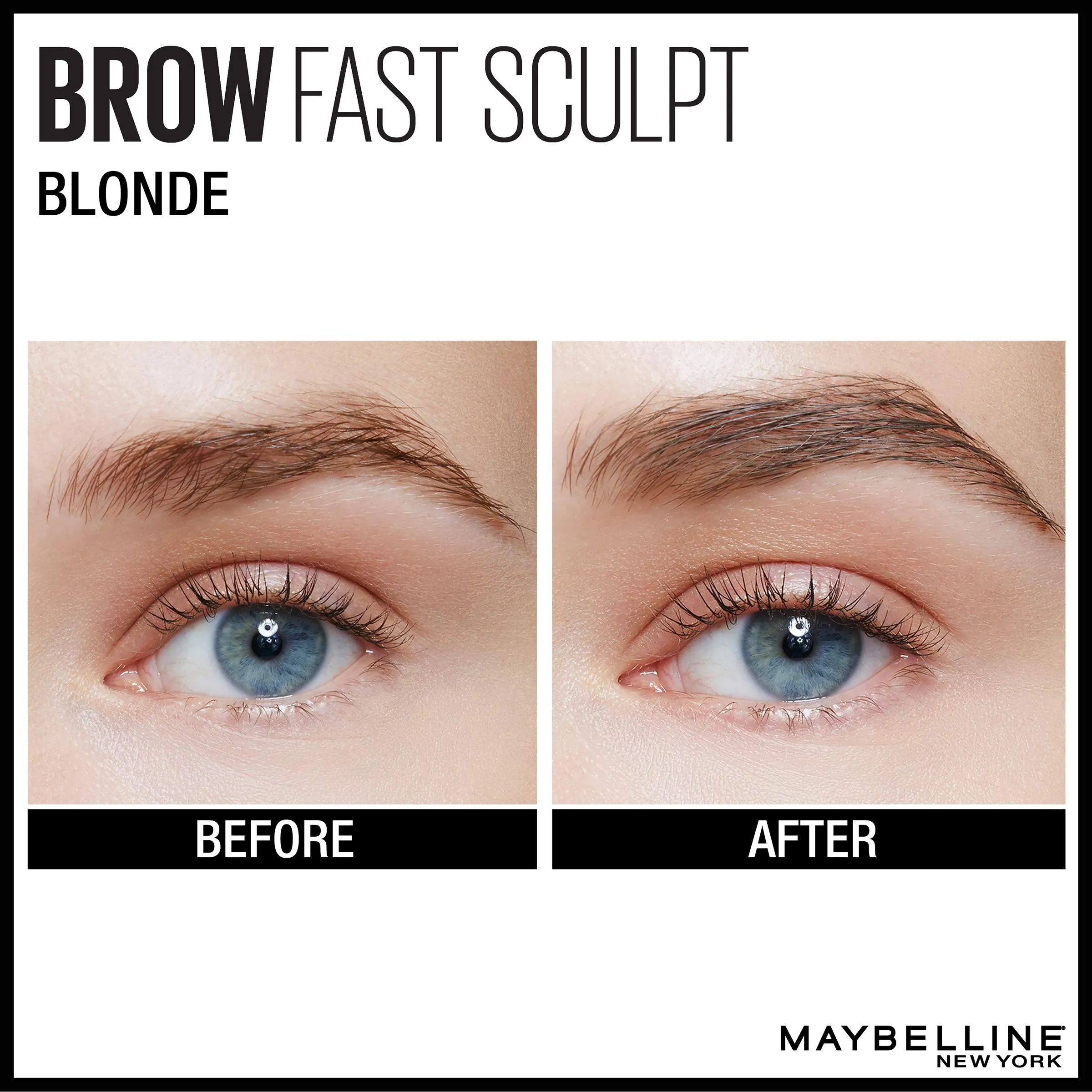 Maybelline Brow Fast Sculpt, Shapes Eyebrows, Eyebrow Mascara Makeup, Blonde, 0.09 Fl. Oz.