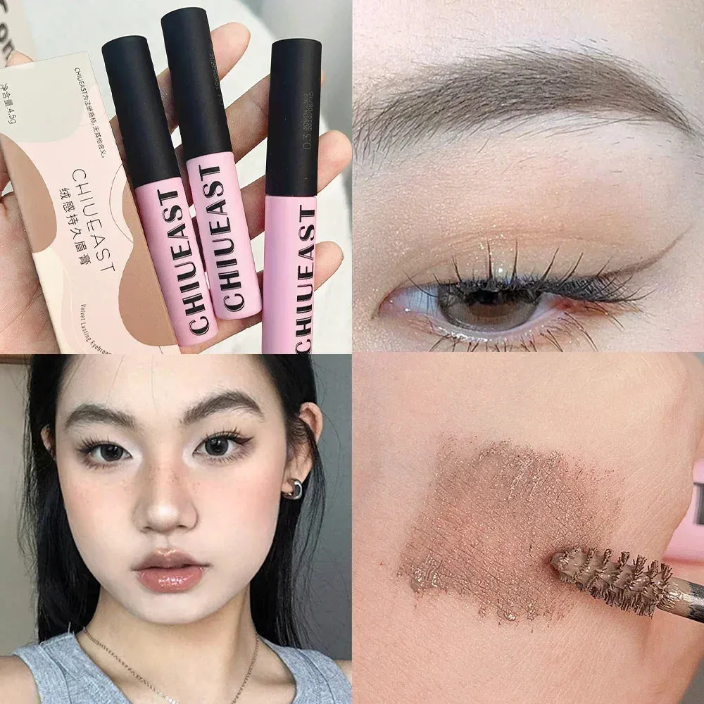 Yeknu Waterproof Natural Liquid Dyeing Eyebrow Gel Cream Eyebrow Tattoo Tint Long Lasting Black Brown Mascara Tinted Makeup Cosmetics
