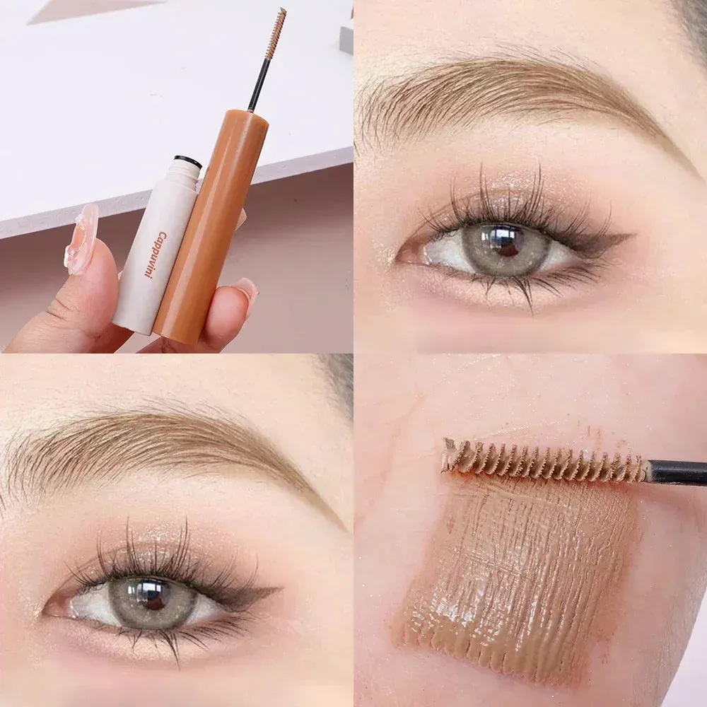 Yeknu Waterproof Natural Liquid Dyeing Eyebrow Gel Cream Eyebrow Tattoo Tint Long Lasting Black Brown Mascara Tinted Makeup Cosmetics