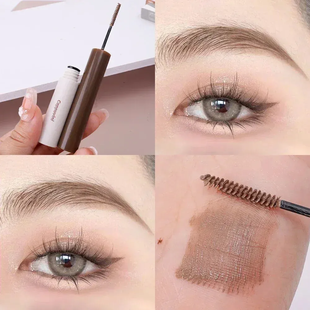 Yeknu Waterproof Natural Liquid Dyeing Eyebrow Gel Cream Eyebrow Tattoo Tint Long Lasting Black Brown Mascara Tinted Makeup Cosmetics